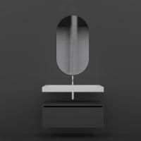 Мебель для ванной Armadi Art Flat 100 подвесная, антрацит матовый