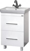 Тумба под раковину Misty Елена 50 белая, с 2-мя ящиками