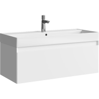 Тумба с раковиной Aqwella 5 stars Geometria 100 подвесная, 1 ящик, белая