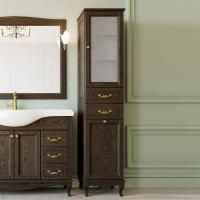 Пенал ValenHouse Эллина 40 R с бельевой корзиной, кальяри, фурнитура золото