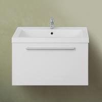 Тумба с раковиной 1MarKa Соната 58П с 1 ящиком, белый глянец