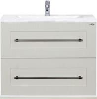 Тумба под раковину Misty Марта 70 подвесная, белая фактурная