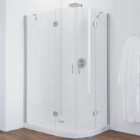 Душевой уголок Vegas Glass AFS-F 120*110 07 01 L профиль матовый хром, стекло прозрачное