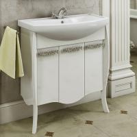 Тумба с раковиной Comforty Венеция 80 белый глянец, напольная