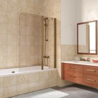 Шторка на ванну Vegas Glass E2V LUX ST 115 05 05 R профиль бронза, стекло бронза