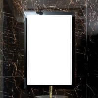 Зеркало Armadi Art Lucido 70x105 глянцевое черное, с подсветкой