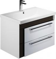 Тумба под раковину Iddis Color Plus 60 белая, темное дерево