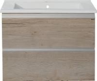 Тумба под раковину Misty Кантри 75 дуб галифакс белый