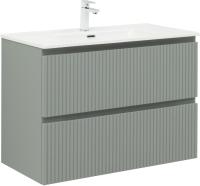 Тумба с раковиной Aquanet Джейн (Flat) 90 мисти грин