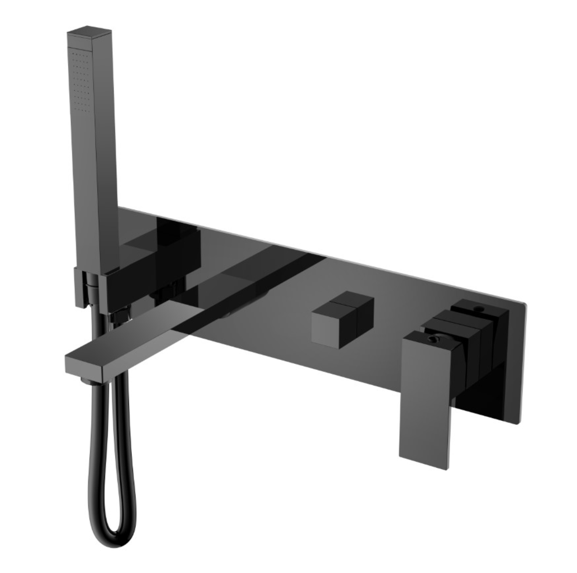 Смеситель для ванны с душем Boheme Qubic 474-2-SGM