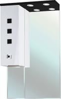 Зеркало-шкаф Bellezza Натали 70 L белый с черным