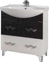 Тумба под раковину Bellezza Маргарита 75 белая с черным