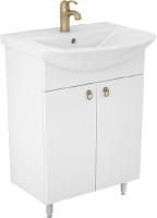 Тумба под раковину Triton Реймс 60 напольная, 2 двери, белая