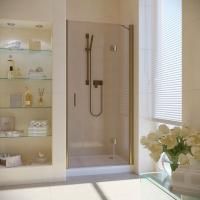 Душевая дверь в нишу Vegas Glass AFP LUX 110 05 05 R профиль бронза, стекло бронза