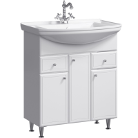 Тумба с раковиной Aqwella Барселона Люкс 75 с бельевой корзиной