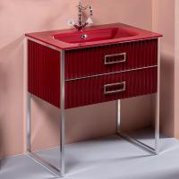 Тумба с раковиной Armadi Art Monaco 80 бордо, хром