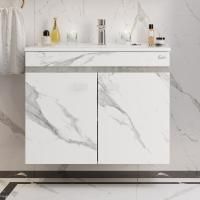 Тумба с раковиной Onika Марбл 75 подвесная, мрамор, камень бетонный