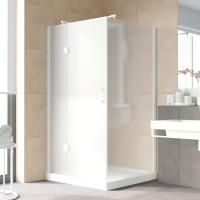 Душевой уголок Vegas Glass AFP-Fis Lux 120*100 01 10 L профиль белый, стекло сатин