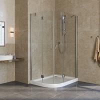 Душевой уголок Vegas Glass AFS-F Lux 110*90 08 01 R профиль глянцевый хром, стекло прозрачное