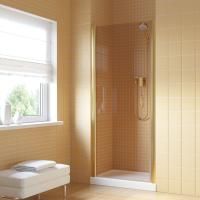 Душевая дверь в нишу Vegas Glass EP LUX 60 09 05 L профиль золото глянцевое, стекло бронза