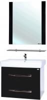 Мебель для ванной Bellezza Рокко 60 подвесная черная 2 ящика