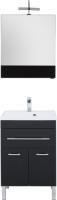 Мебель для ванной Aquanet Верона 58 черная, 1 ящик, 2 двери