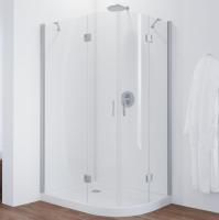 Душевой уголок Vegas Glass AFS-F 120*100 07 01 L профиль матовый хром, стекло прозрачное