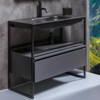 Тумба с раковиной Armadi Art Loft 120 антрацит, напольная