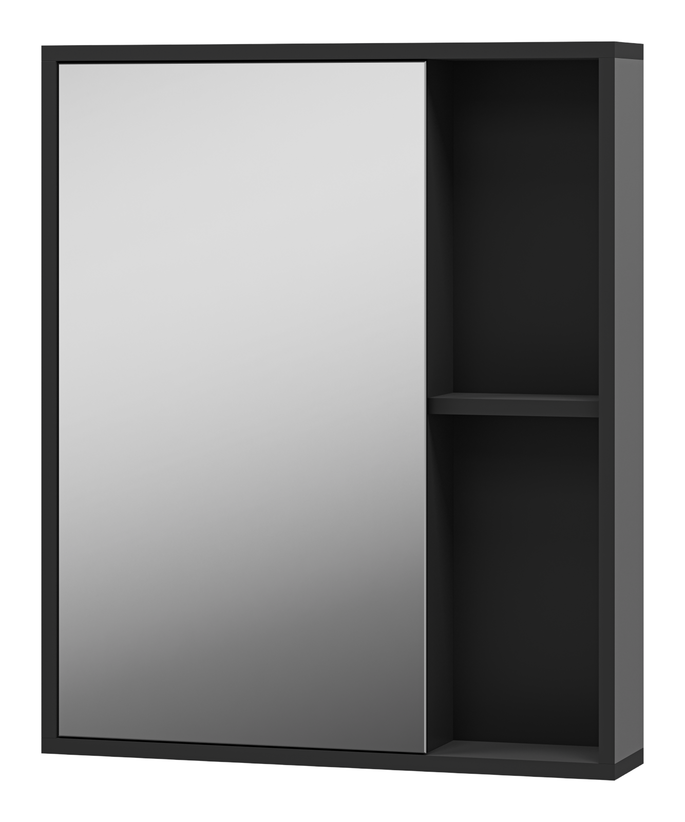 Зеркало-шкаф Misty Ненси 60 антрацит