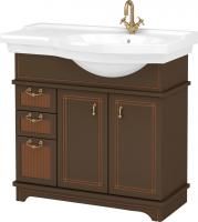 Тумба с раковиной Aquanet Луис 90 темный орех R