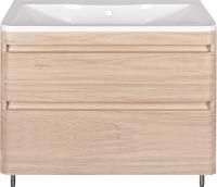 Тумба под раковину Style Line Атлантика 100 Люкс Plus, напольная, ясень перламутр