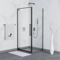 Душевой уголок RGW Stilvoll SV-35B (805-835)х800х2000 профиль черный, стекло прозрачное