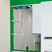 Зеркало-шкаф Misty Жасмин 75 с подсветкой, белая эмаль R