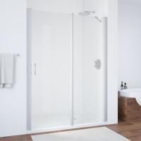 Душевая дверь в нишу Vegas Glass EP-F-1 155 07 01 R профиль матовый хром, стекло прозрачное