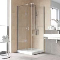 Душевой уголок Vegas Glass GPS-Fis LUX 80*80 08 01 L профиль глянцевый хром, стекло прозрачное