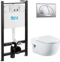Инсталляция Roca Meridian 893104110 подвесной унитаз + кнопка