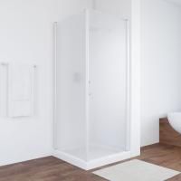 Душевой уголок Vegas Glass EP-Fis 80 01 10 R профиль белый, стекло сатин