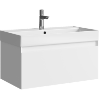 Тумба с раковиной Aqwella 5 stars Geometria 80 подвесная, 1 ящик, белая