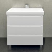 Тумба с раковиной 1MarKa Кода 80Н белый глянец, напольная