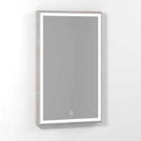 Зеркало Vod-Ok Лайт 50 с подсветкой, белый камень