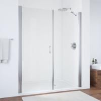 Душевая дверь в нишу Vegas Glass EP-F-2 185 08 01 L профиль глянцевый хром, стекло прозрачное