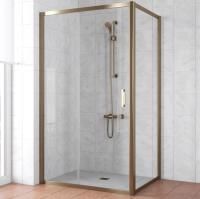 Душевой уголок Vegas Glass ZP+ZPV TUR NOVO 140*90 05 01 профиль бронза, стекло прозрачное