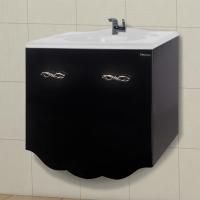 Тумба с раковиной Bellezza Версаль 80 черная 1 внутренний ящик