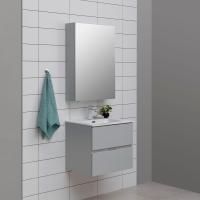 Мебель для ванной Aquanet Алвита new 60 подвесная, серая, с ящиками