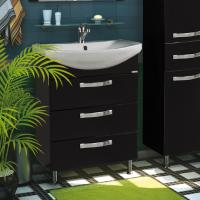 Тумба под раковину Aquaton Ария Н 65 черная