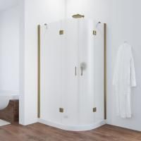 Душевой уголок Vegas Glass AFS-F TUR NOVO 120*100 05 10 L профиль бронза, стекло сатин