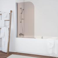 Шторка на ванну Vegas Glass EV 75 08 05 L профиль глянцевый хром, стекло бронза