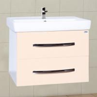 Тумба с раковиной Bellezza Рокко 80 подвесная бежевая 2 ящика