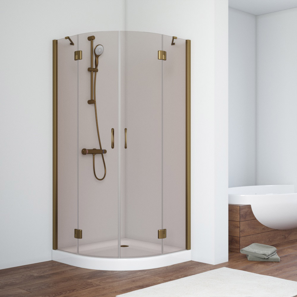 Душевой уголок Vegas Glass AFS TUR NOVO h1890 120 05 05 R, профиль бронза, стекло бронза