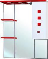 Зеркало-шкаф Bellezza Натали 80 R белый с красным